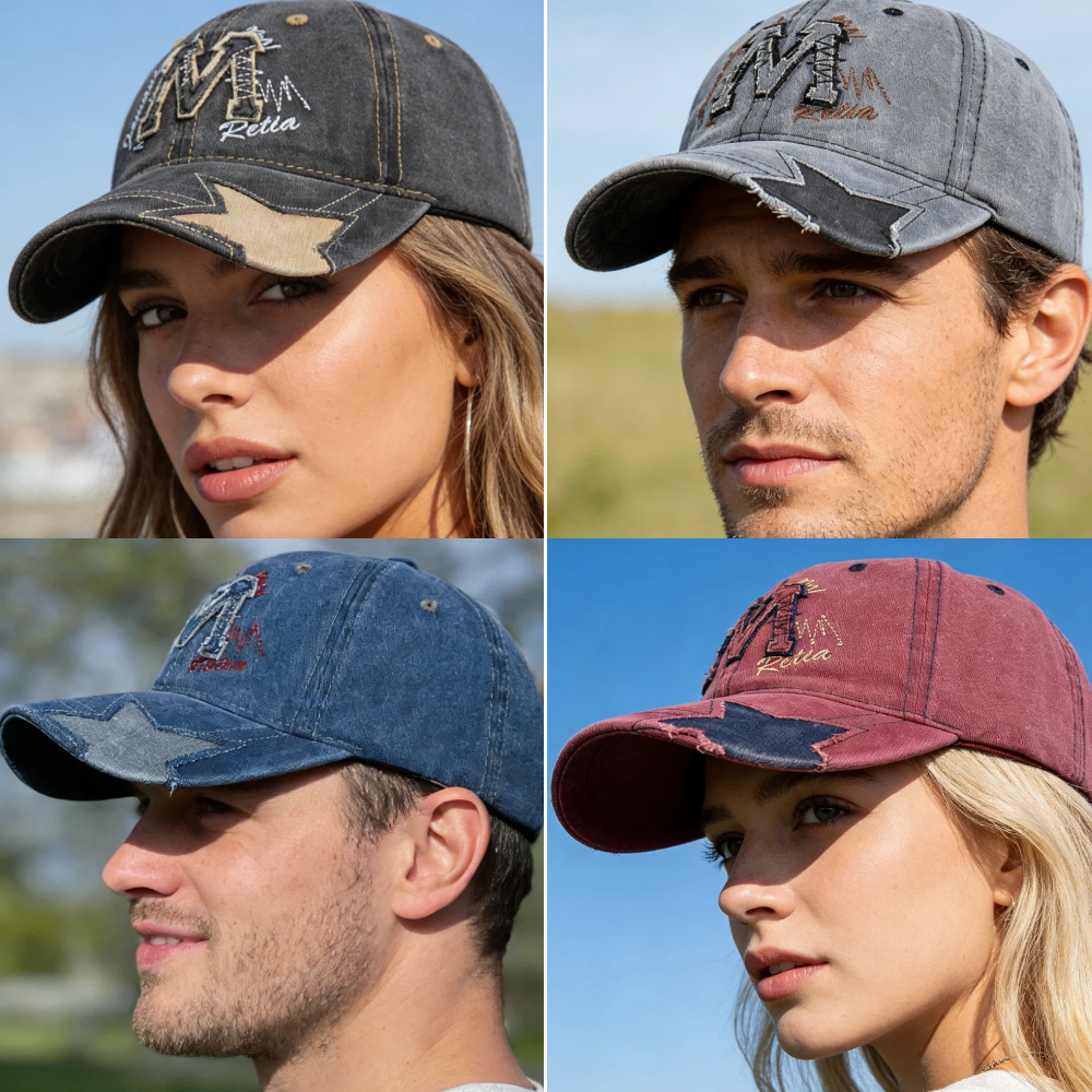 Hot Sale Unisex Retro Baseball – Embroidery Letter M recenzja i cena