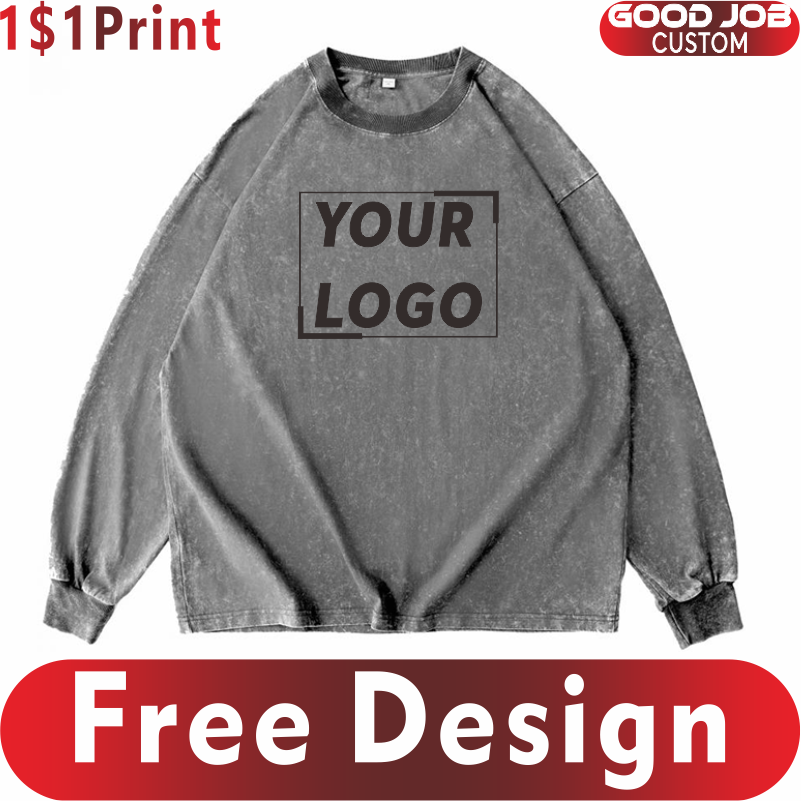 Custom T-shirts Vintage Long S – Embroidery Design Logo recenzja i cena
